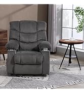 Ywin ower Lift Recliner Chair, Ultra Wide Electric Lounge Chair with Hot Massage Heating and Auxi...