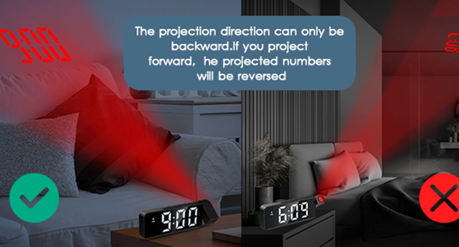 Ankilo multi-functional projection alarm clock -which clomes with 180° adjustable time projection