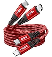 USB C to USB C Cable 60W [2Pack 6FT], USB Type C Fast Charging Cable for Car Durable Braided iPho...