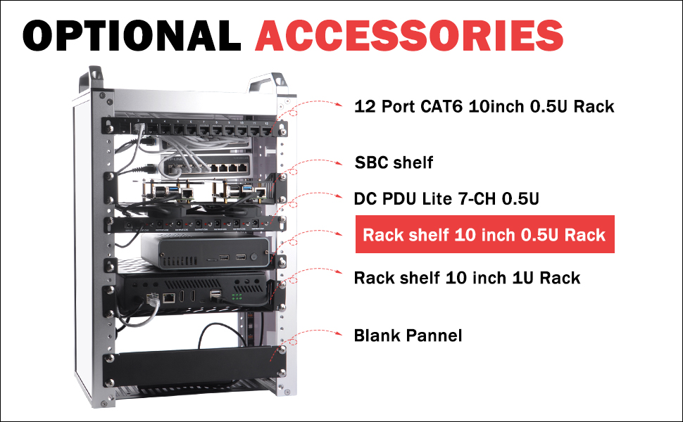 10 inch 0.5U rack