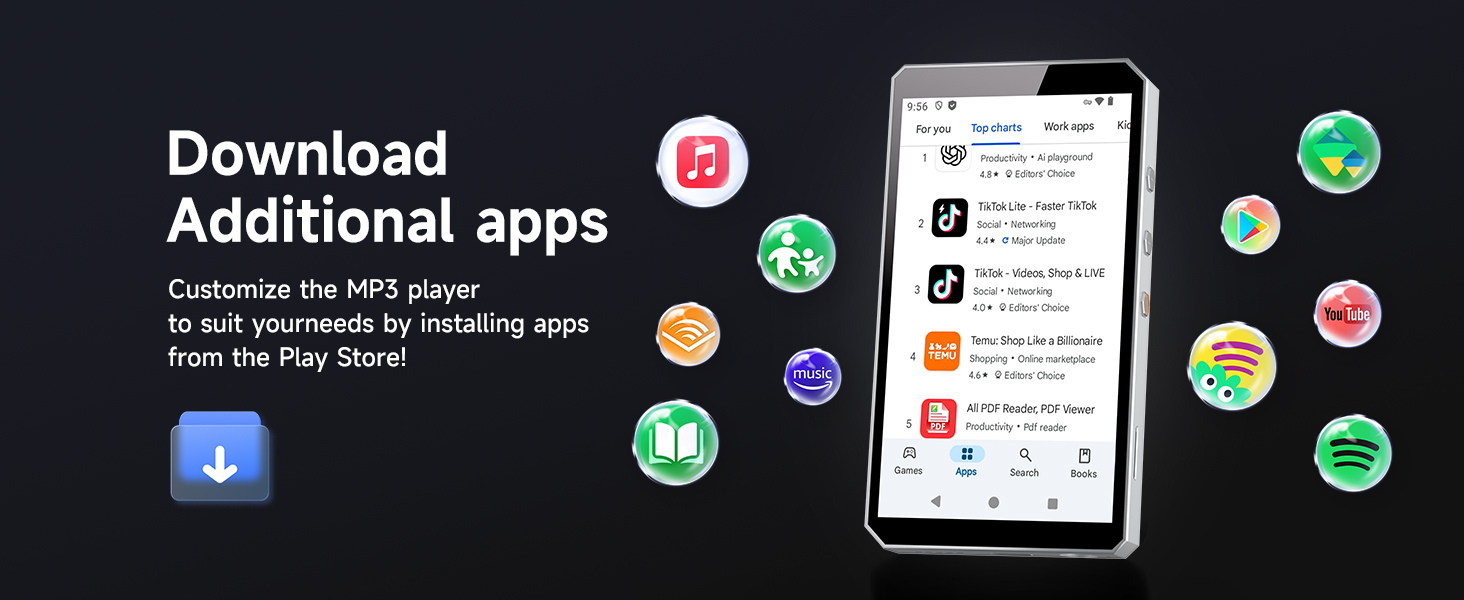 MP3 Player with APP Store