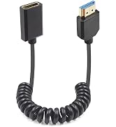 Duttek 8K Coiled HDMI Extension Cable, Extreme Thin HDMI Male to Female Coiled Cable 48Gbps Ultra...