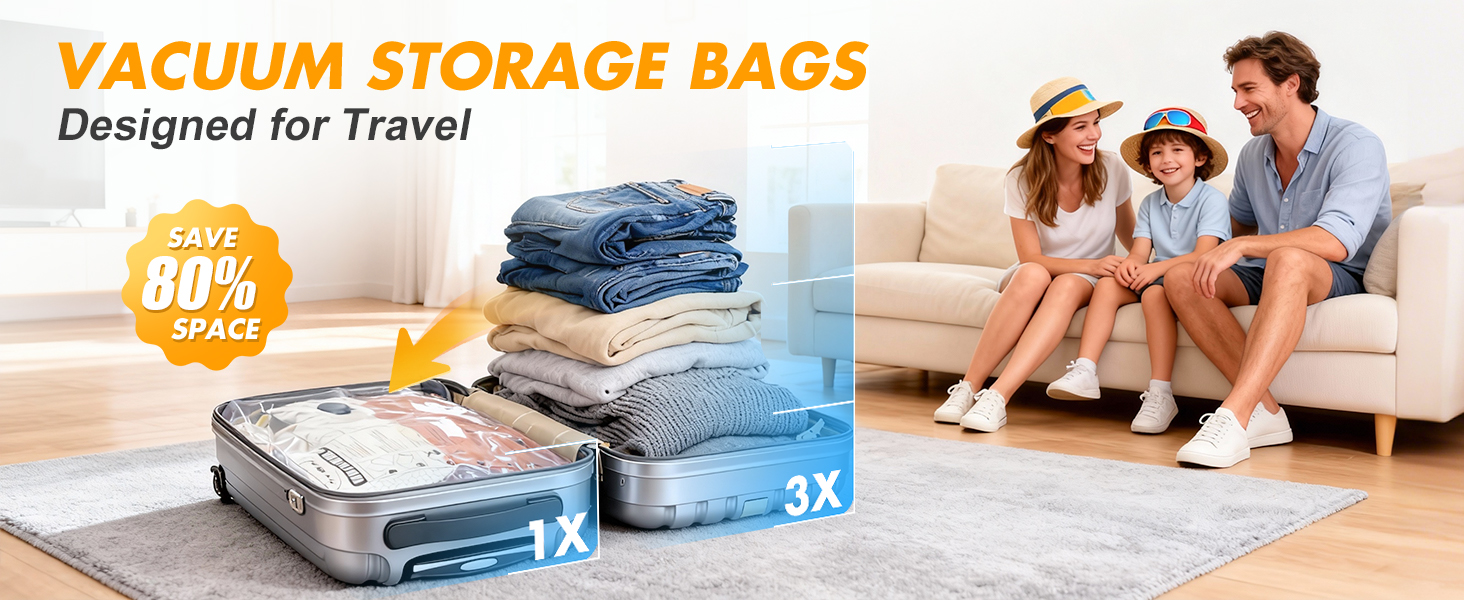 Travel Vacuum Storage Bags for clothes clothing