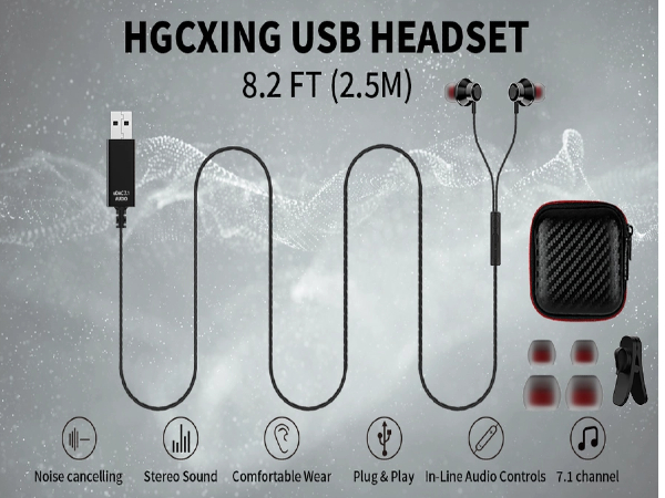 usb earbuds with microphone for pc