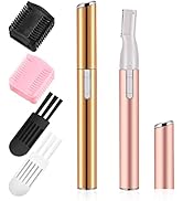 Chumia 2 Pcs Electric Eyebrow Trimmer Women Precision Face Razors Mini Shaver with Comb Christmas...