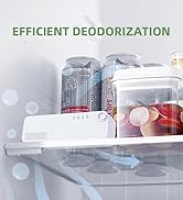 Refrigerator Deodorizer, Fridge Odor Remover, Portable Refrigerator Freshener, Rechargeable and R...