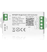 BTF-LIGHTING C01W Monochrome PWM (+V -V) 2PIN LED Strip Dim Brightness 2.4GHz Tuya WiFi Group Con...