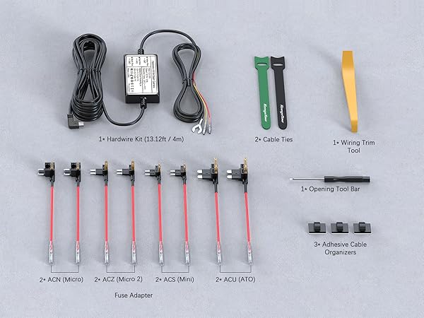 Range Tour Dash Cam Hardwire Kit Mini USB Port, 5V/2.5A (also suitable for 1- 2A)
