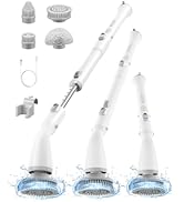 HiCOZY Electric Spin Scrubber HS1, Cordless Shower Scrubber for Cleaning with 4 Replaceable Brush...