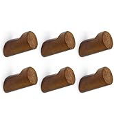 Optish Wood Wall Hooks for Hanging, 6 Pack Hat Hooks for Wall, Coat Hooks Wall Mount, Decorative ...