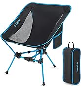 G4Free Folding Camping Chairs, Ultralight Compact Backpacking Folding Chairs Heavy Duty 330lbs wi...