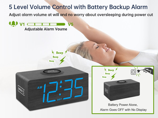 battery backup alarm clock