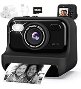 Gocina Kids Camera Instant Print, 2.4 Inch Screen Digital Kids Camera with 3 Rolls Paper &amp; 32GB C...