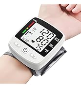 Blood Pressure Monitor Digital Wrist BP Machine Automatic Adjustable Cuff (5.3 to 7.7 in) with 2 ...