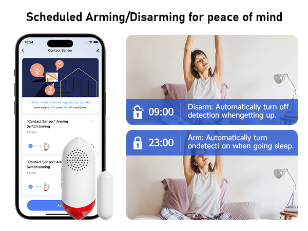 Scheduled Arming/Disarming for peace of mind AW401S