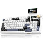 RedThunder K95 Wireless Mechanical Keyboard, TFT Screen & Knob, Tri-Mode BT5.0/2.4GHz/USB-C Hot S...
