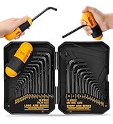 ELEAD 31-Piece Hex Key Set - Allen Wrench Set, SAE and Metric Allen Keys MM(0.7mm-10mm) SAE(0.028...