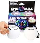 SPIN BALLS Glow.0 LED Poi Balls Glow – USB Rechargeable with 22 Vibrant Color Light Modes &amp; Patte...