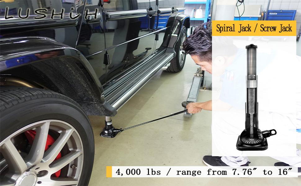 LUSHIH Car Jack 2 TonCapacity Spiral Jack