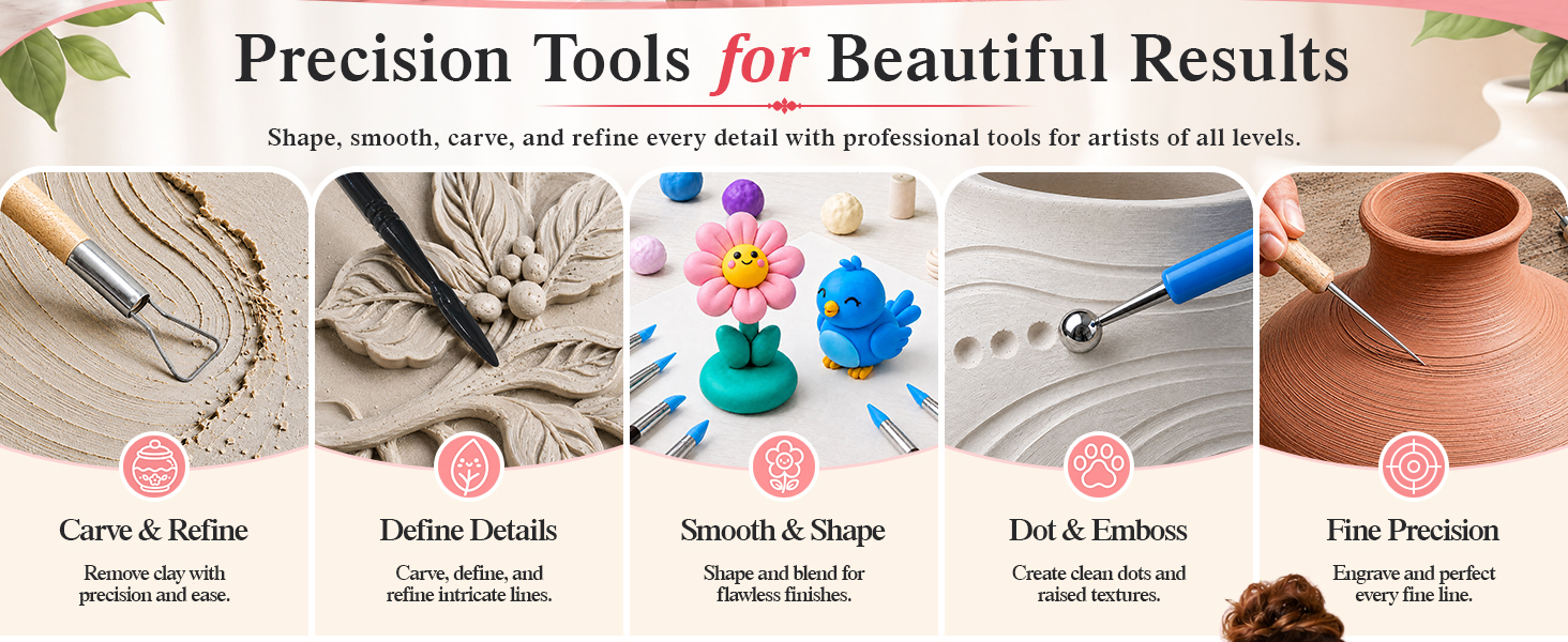 clay tools pottery tools polymer clay tools air dry clay tools clay sculpting tools