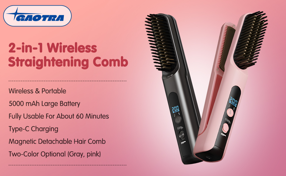 The multifunctional straightening brush meets various hairstyle needs.