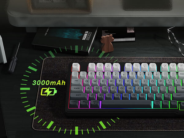 FREEWOLF M96 Wireless Gaming Keyboard Creamy Membrane with Rainbow Backlight