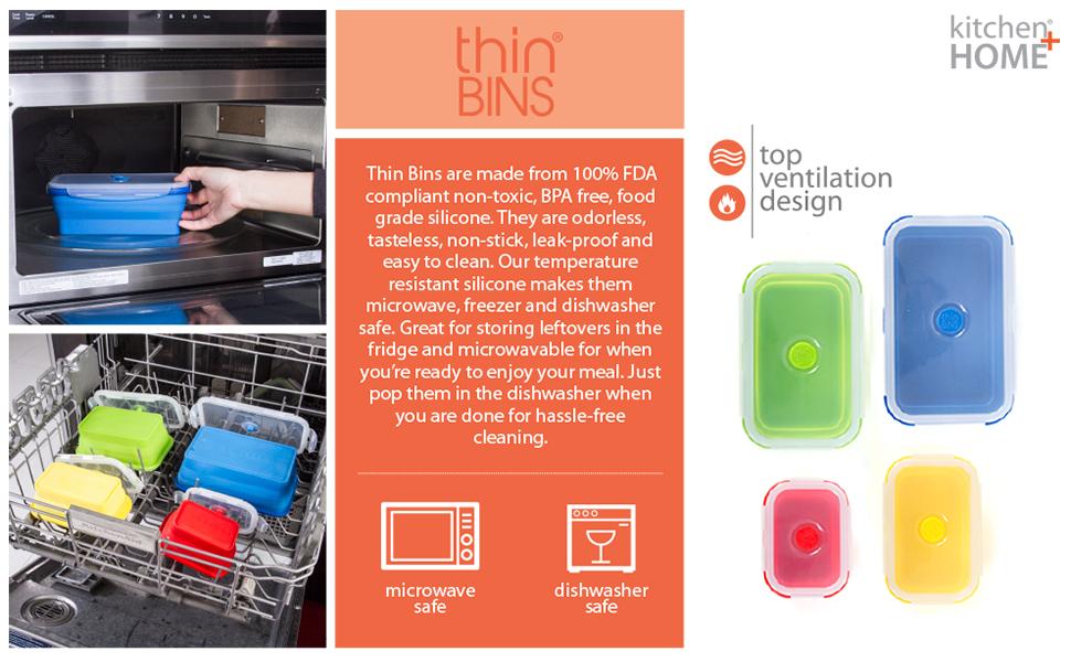 silicone food storage containers