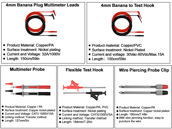 Multimeter Test Leads Kit2