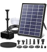 Biling 5.5W Solar Fountain Pump for Bird Bath, DIY Solar Water Pump with Double-Layer Nozzles &amp; D...