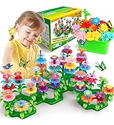 YEEBAY Flower Garden Building Toys for Girls Age 3, 4, 5, 6, 7 Year Old - STEM Toy Gardening Pret...