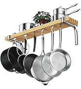 Cooks Standard Wall Mounted Wooden Pot Rack, 36 by 8-Inch