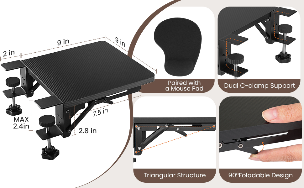 foldable armrest support