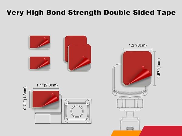 dash cam adhesive