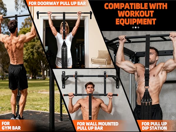 Easily adapts to all pull-up bars and fitness equipment