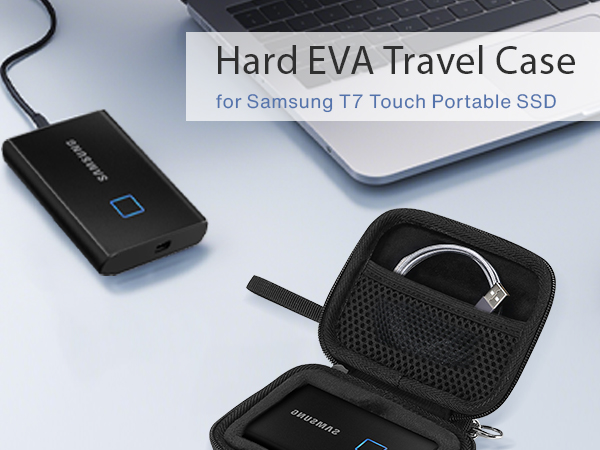 ProCase Hard Carrying Case Portable SSD with 2 Cable Ties