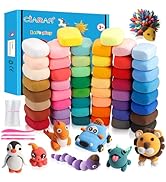 CiaraQ Modeling Clay Kit - 50 Colors Air Dry Clay with Sculpting Tools, Ideal for Crafting, DIY P...