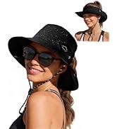 Zando UPF 50+ Bucket Sun Hats for Women - Waterproof 2 in 1 Sun Visor, Packable Hiking Hat for Fi...