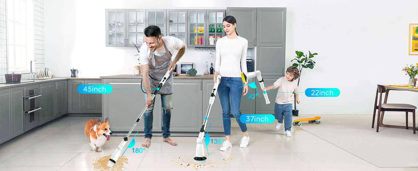 electric spin scrubber brush power brush floor scrubber