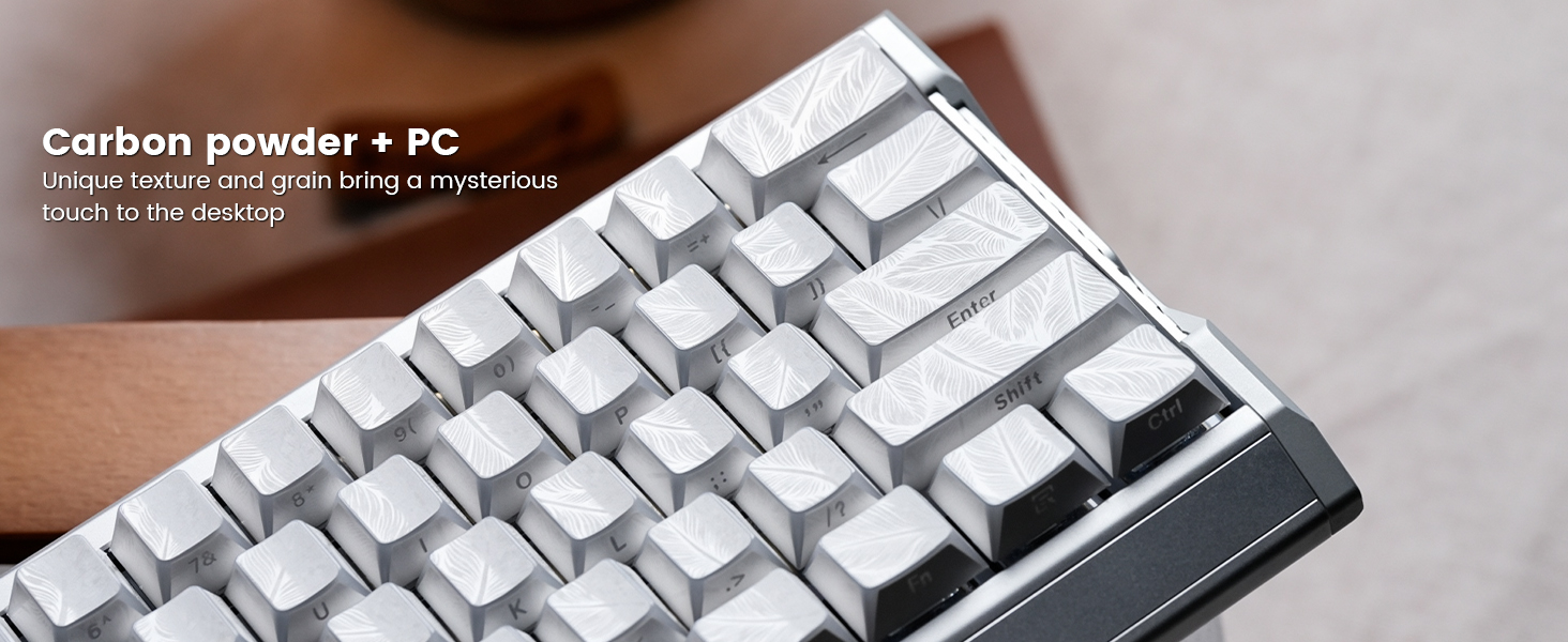 Carbon Powder PBT keycaps