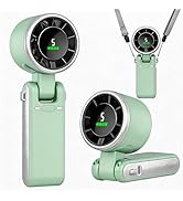 KIMWIND Portable Handheld Turbo Fan, 5 Gear Wind, Battery Operated, Up to 13 Working Hours Rechar...