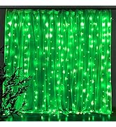 Qunlight Star 304 LED 9.8ftx9.8ft 30V 8 Modes,Window Curtain String Lights Wedding Party Home Gar...