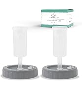 Elementi Mason Jar Fermentation Lids - Easy to Use Fermenting Lids for Wide Mouth Mason Jars - Ma...