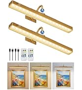 TANBABY 16'' Wireless Picture Lights for Wall, 6000mAh Rechargeable Battery Operated Light with M...