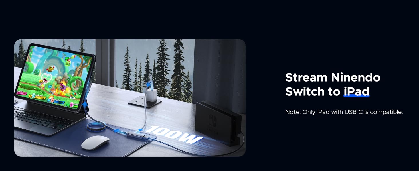 capture card for streaming ps4 ps5 switch to ipad and only ipad with usb-c is compatible