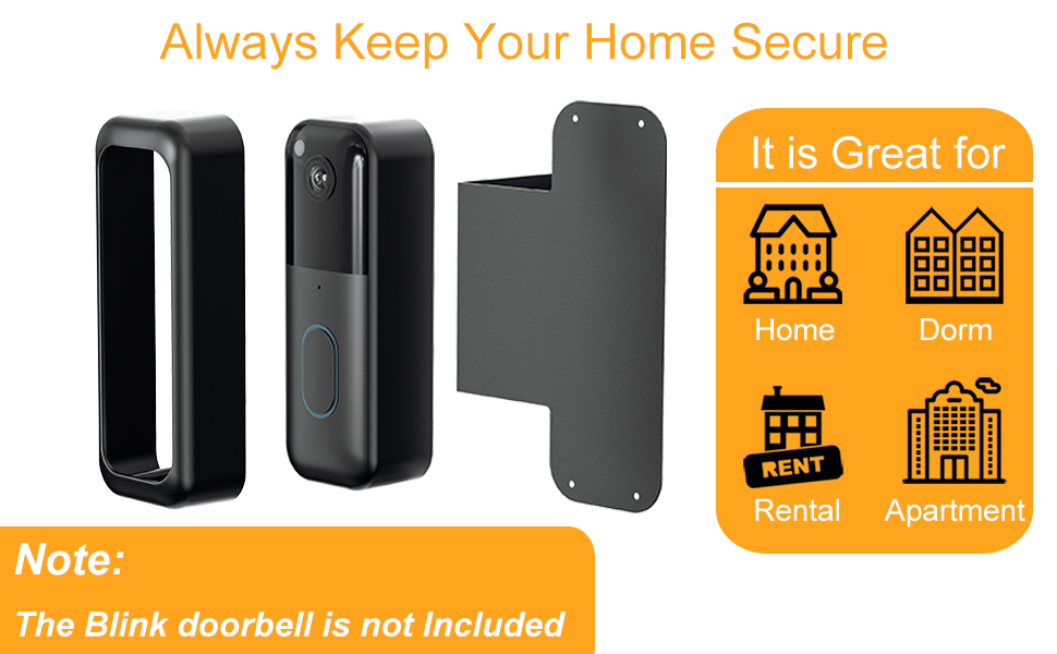 no drilling doorbell mount