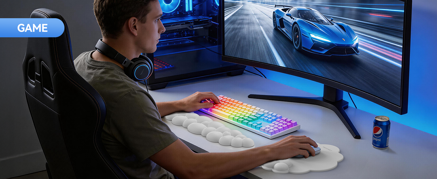 Cloud Wrist Rest &amp;amp; Ergonomic Mouse Pad