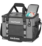 INSMEER Soft Cooler Bag with Hard Shell &amp; 2 Cup Holders, Portable 60 Cans Collapsible Cooler Insu...