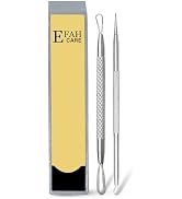 EFAH Care 2Pcs Stainless Steel Pimple Extractor Acne Treatment Tool Surgical Blemish Grade Blackh...