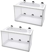 Anxingo 2 Pack Fish Tank Breeder Net,Fish Isolation Breeding Hatching Box, Plastic Frame Hatching...