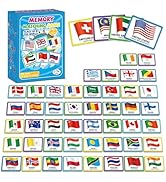 gisgfim 50 Pairs Memory Matching Game Flags of The World Concentration Memory Matching Games for ...